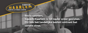 Beste sporter, Squash Haarlem is weer open, u kant weer sporten zoals u gewent bent.